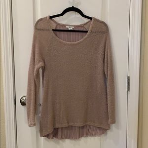 Bar III Dusty Rose Lightweight Hi-lo Sweater